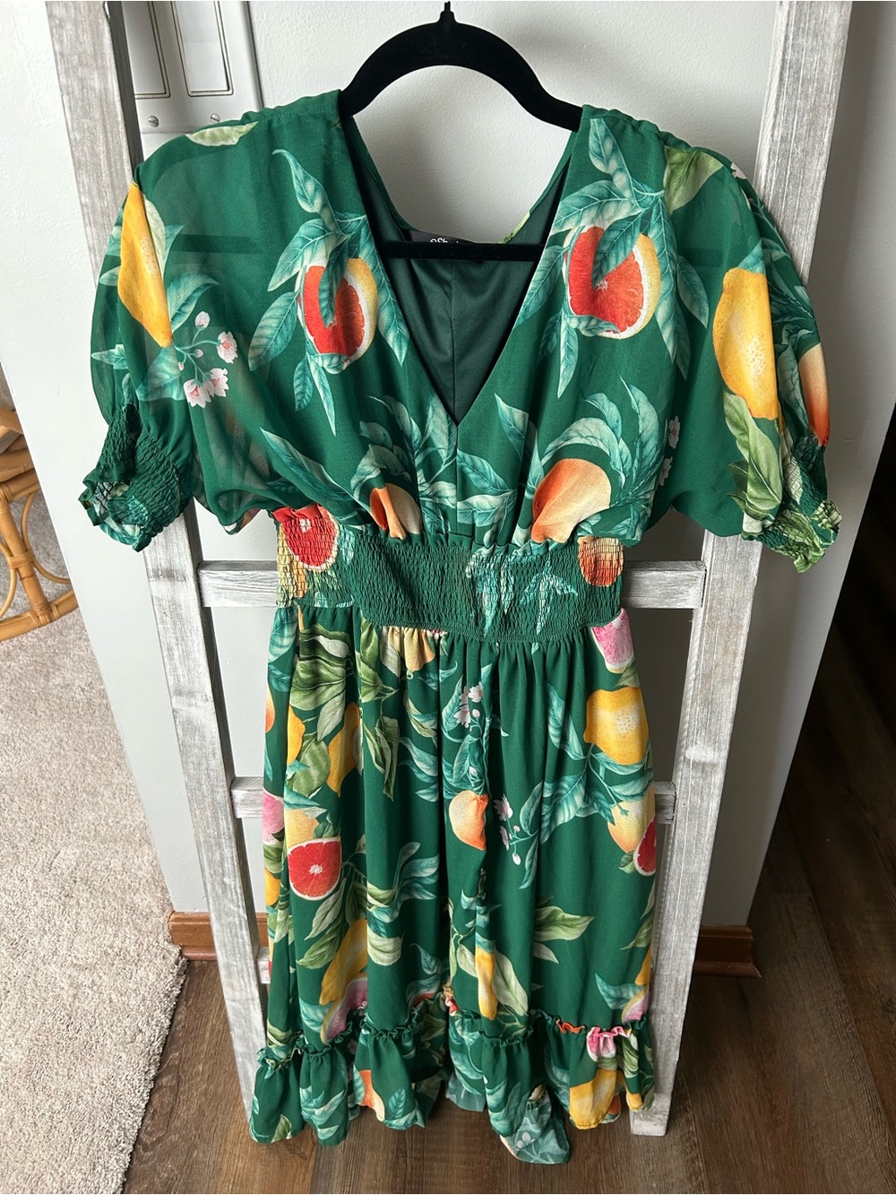 eShakti Green Floral Dress